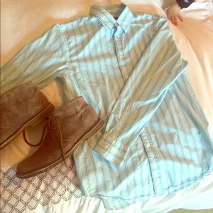 Mens Express light blue striped bottom down